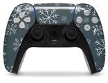 WraptorSkinz Skin Wrap compatible with the Sony PS5 DualSense Controller Winter Snow Dark Blue (CONTROLLER NOT INCLUDED)