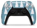 WraptorSkinz Skin Wrap compatible with the Sony PS5 DualSense Controller Winter Trees Blue (CONTROLLER NOT INCLUDED)