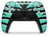 WraptorSkinz Skin Wrap compatible with the Sony PS5 DualSense Controller Teal Tiger (CONTROLLER NOT INCLUDED)
