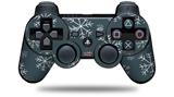 Sony PS3 Controller Decal Style Skin - Winter Snow Dark Blue (CONTROLLER NOT INCLUDED)