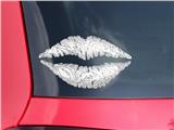 Lips Decal 9x5.5 Fall Black On White