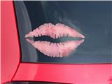 Lips Decal 9x5.5 Palms 01 Pink On Pink