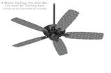 Hearts Gray On White - Ceiling Fan Skin Kit fits most 52 inch fans (FAN and BLADES SOLD SEPARATELY)
