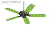 Hearts Green On White - Ceiling Fan Skin Kit fits most 52 inch fans (FAN and BLADES SOLD SEPARATELY)