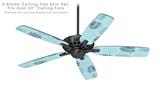 Palms 01 Blue On Blue - Ceiling Fan Skin Kit fits most 52 inch fans (FAN and BLADES SOLD SEPARATELY)