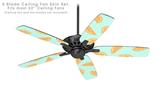 Oranges Blue - Ceiling Fan Skin Kit fits most 52 inch fans (FAN and BLADES SOLD SEPARATELY)