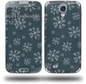 Winter Snow Dark Blue - Decal Style Skin (fits Samsung Galaxy S IV S4)