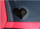 Fall Pink Brown - I Heart Love Car Window Decal 6.5 x 5.5 inches