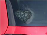 Winter Snow Dark Blue - I Heart Love Car Window Decal 6.5 x 5.5 inches