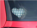 Winter Trees Blue - I Heart Love Car Window Decal 6.5 x 5.5 inches