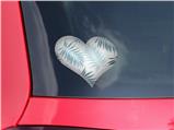 Palms 02 Blue - I Heart Love Car Window Decal 6.5 x 5.5 inches