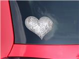Watercolor Leaves Purple - I Heart Love Car Window Decal 6.5 x 5.5 inches
